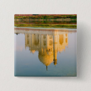 Chapa Cuadrada Reflejo del famoso templo Taj Mahal en