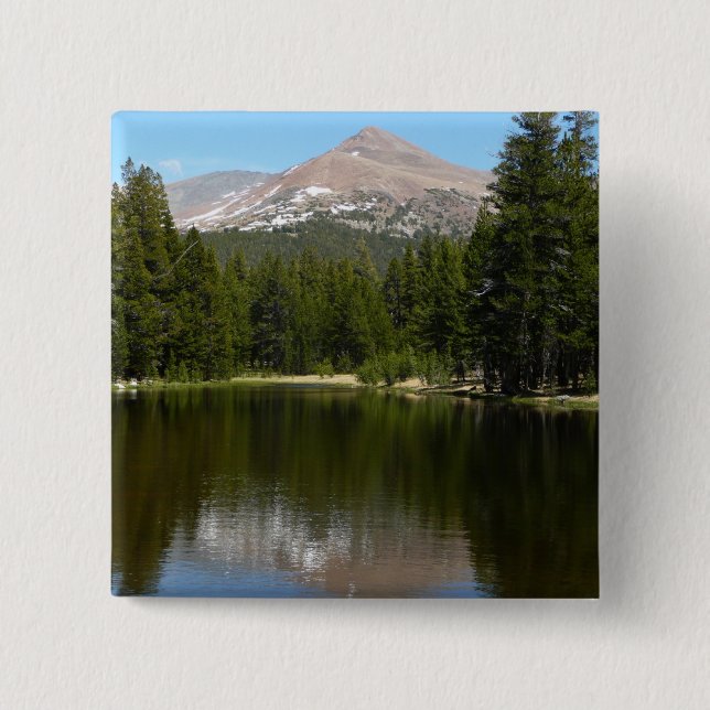 Chapa Cuadrada Reflejo del lago Yosemite (Anverso)