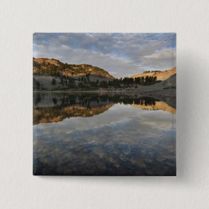 Chapa Cuadrada Reflexiones de la puesta del sol en el lago Helen,