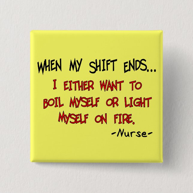 Chapa Cuadrada Refranes hilarantes de la enfermera (Anverso)