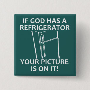 Chapa Cuadrada Refrigerador de Dios Cristiano Tu Imagen