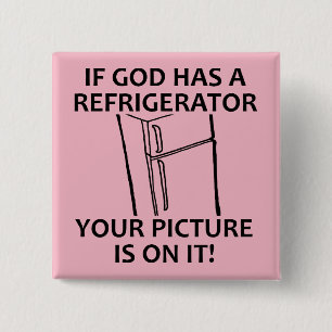 Chapa Cuadrada Refrigerador de Dios cristiano Tu imagen