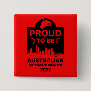 Chapa Cuadrada Regalo de ciudadanía australiana