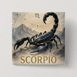 Chapa Cuadrada Regalo de cumpleaños del signo zodiacal Escorpio A