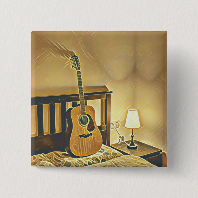 Chapa Cuadrada Regalo de guitarra acústica (Anverso)