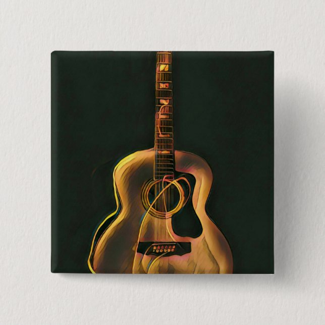 Chapa Cuadrada Regalo de guitarrista de Guay (Anverso)