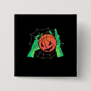 Chapa Cuadrada Regalo de Halloween Baloncesto Halloween