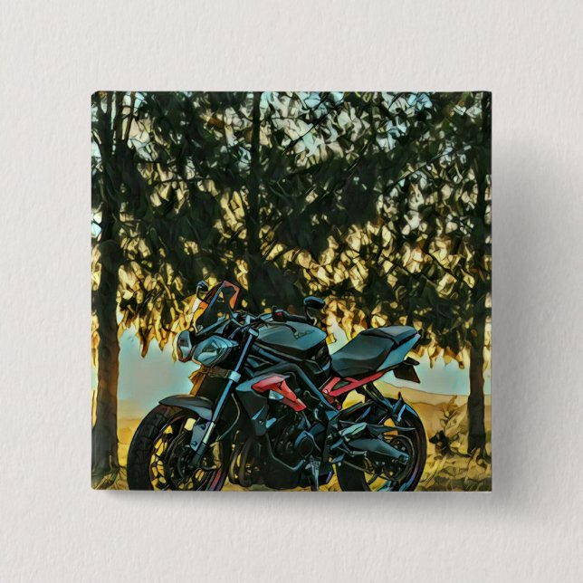 Chapa Cuadrada Regalo de motocicletas (Anverso)