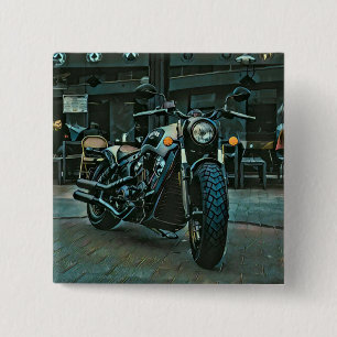Chapa Cuadrada regalo de motocicletas retro