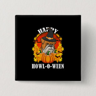 Chapa Cuadrada Regalo de perro Regalo Bulldog Halloween Para Lo