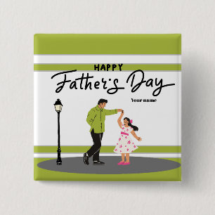 Chapa Cuadrada Regalo del Día del Padre para Papá Foto y nombre