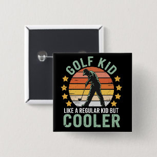 Chapa Cuadrada Regalo divertido para niños golfistas y amantes de