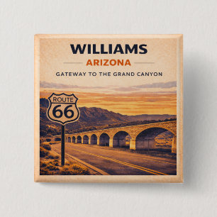 Chapa Cuadrada Regalo junto a la carretera Williams Ruta 66 Gran