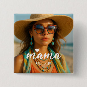 Chapa Cuadrada Regalo personalizado para mamá del año para mamá