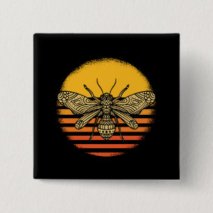 Chapa Cuadrada Regalo Retro Apicultura Apicultor Abeja