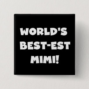 Chapa Cuadrada Regalos blancos de las camisetas del texto Mimi
