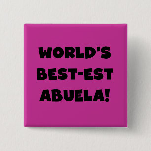 Chapa Cuadrada Regalos blancos y negros del Mejor-est Abuela del