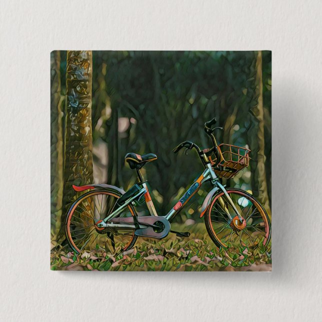 Chapa Cuadrada regalos de ciclismo de época (Anverso)