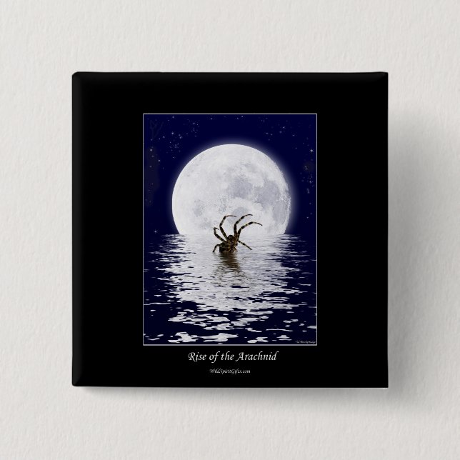 Chapa Cuadrada Regalos de diseño de araña (Anverso)