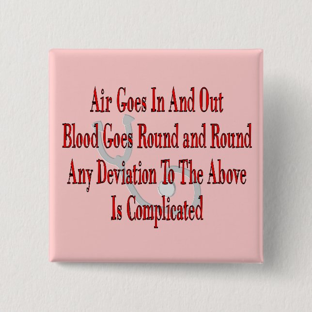 Chapa Cuadrada Regalos de enfermería/terapia respiratoria (Anverso)