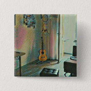 Chapa Cuadrada Regalos de guitarra para ella