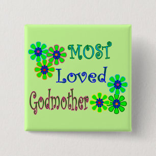 Chapa Cuadrada Regalos de "la mayoría de la madrina amada"