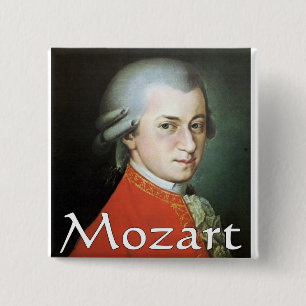 Chapa Cuadrada Regalos de Mozart para los amantes de la música