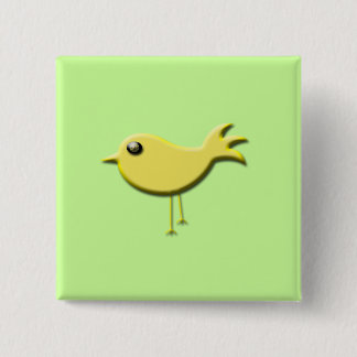 Chapa Cuadrada Regalos de pájaro amarillo