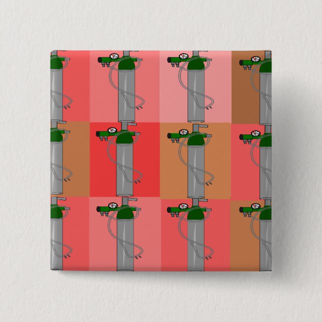 Chapa Cuadrada Regalos de Popart del rosa del terapeuta (Anverso)