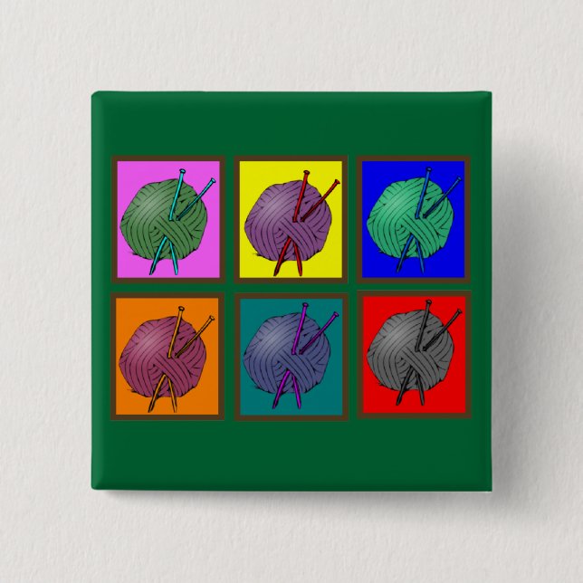 Chapa Cuadrada Regalos de Popart que hacen punto (Anverso)