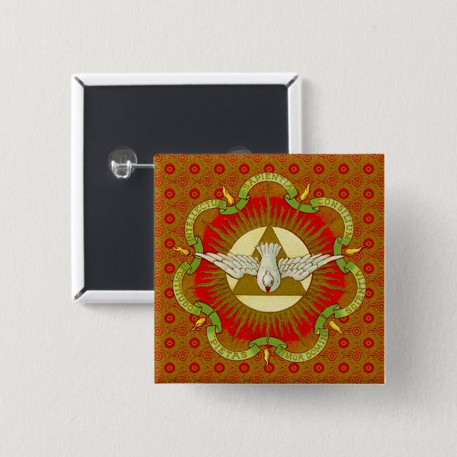 Chapa Cuadrada Regalos del Espíritu Santo (BK 026) (Anverso y reverso)