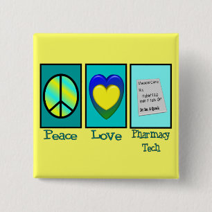 Chapa Cuadrada Regalos del técnico de la farmacia