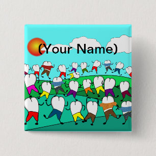 Chapa Cuadrada Regalos dentales caprichosos del arte del diente