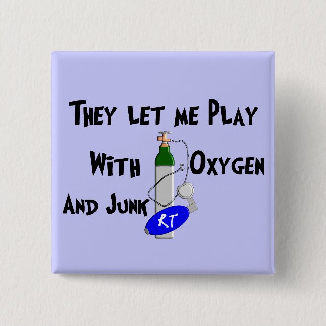 Chapa Cuadrada Regalos divertidos del terapeuta respiratorio (Anverso)