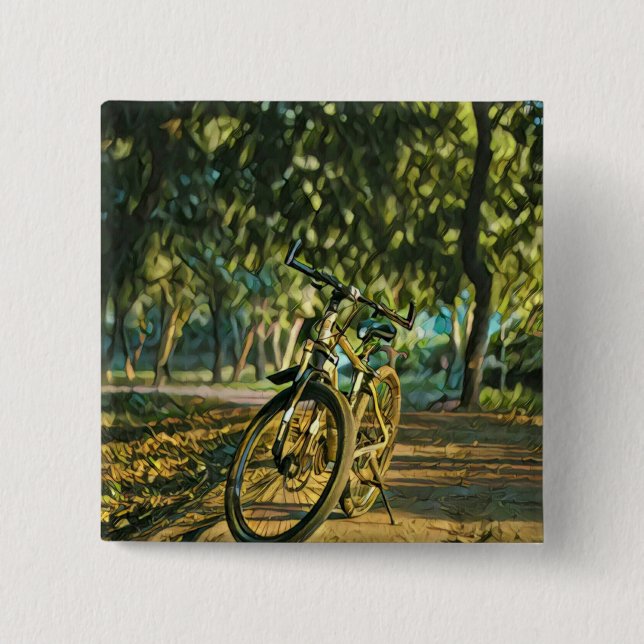 Chapa Cuadrada Regalos para ciclistas de carretera (Anverso)