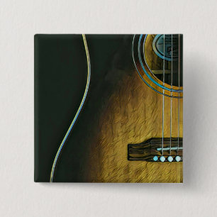 Chapa Cuadrada Regalos para los amantes de la guitarra