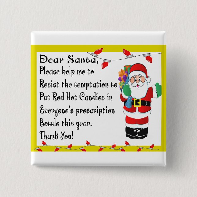Chapa Cuadrada Regalos temáticos del navidad divertido del (Anverso)