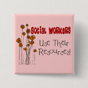 Chapa Cuadrada Regalos y camisetas del asistente social