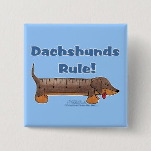 Chapa Cuadrada Regla de Dachshunds