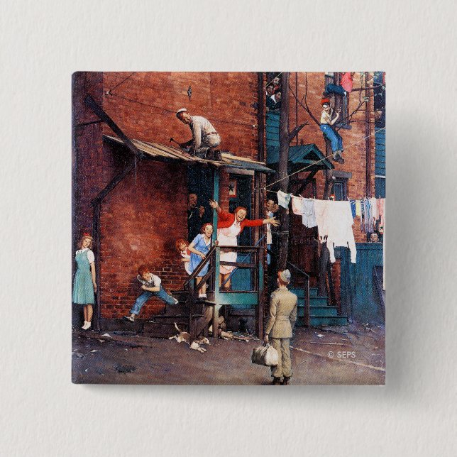 Chapa Cuadrada Regreso a casa (Anverso)