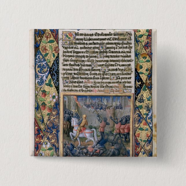 Chapa Cuadrada Rehoboam que emprende guerra contra Jeroboam (Anverso)