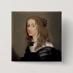 Chapa Cuadrada Reina Christina de Suecia 1652