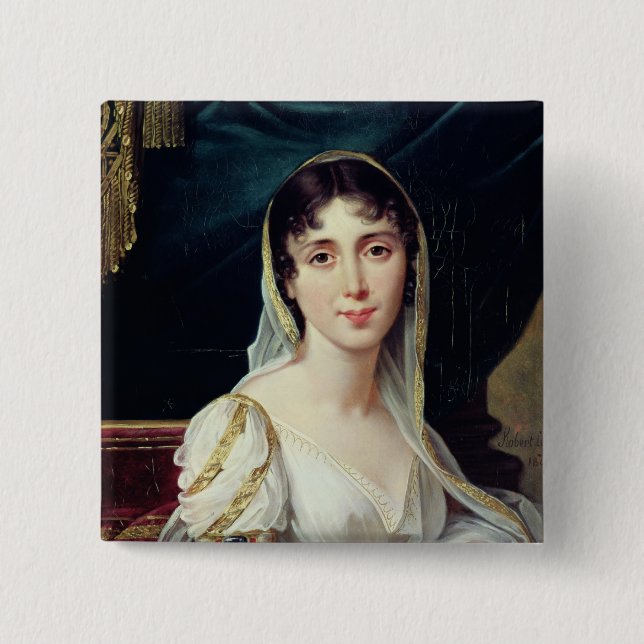 Chapa Cuadrada Reina del Clary de Desiree de Suecia, 1807 (Anverso)