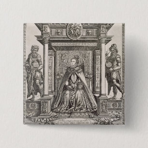 Chapa Cuadrada Reina Elizabeth I (1533-1603) como patrón de