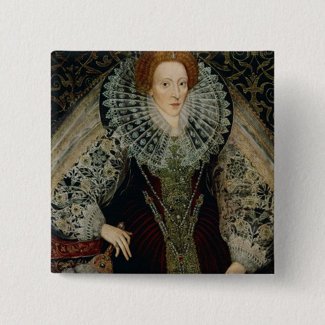 Chapa Cuadrada Reina Elizabeth I, c.1585-90 (Anverso)