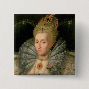 Chapa Cuadrada Reina Elizabeth I (retrato de la longitud del