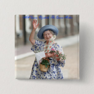 Chapa Cuadrada Reina Isabel La Reina Madre 1988