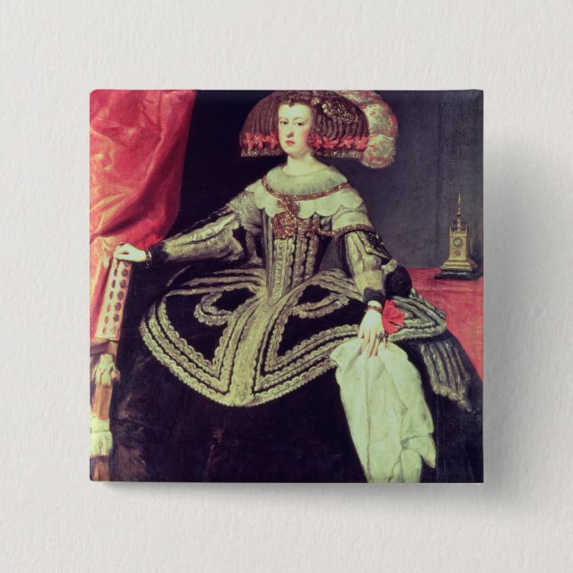 Chapa Cuadrada Reina Mariana de Austria c.1653 (Anverso)