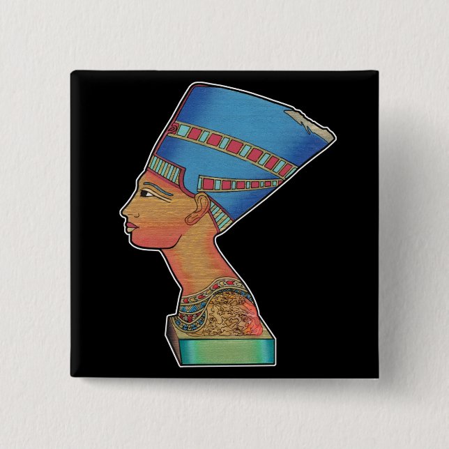 Chapa Cuadrada Reina Nefertiti (Anverso)