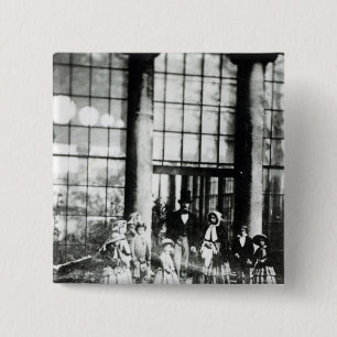 Chapa Cuadrada Reina Victoria y Príncipe Alberto con su